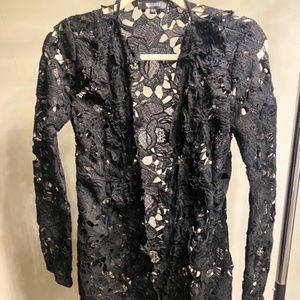 Black Lace Floral Cover Up